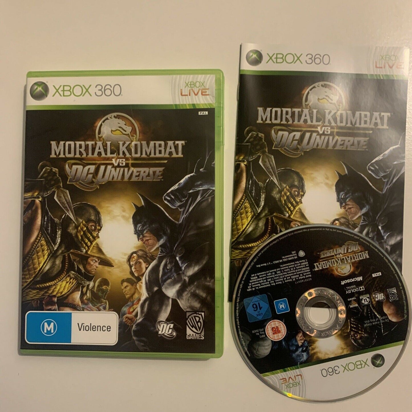 Mortal Kombat vs DC Universe - Xbox 360 With Manual PAL