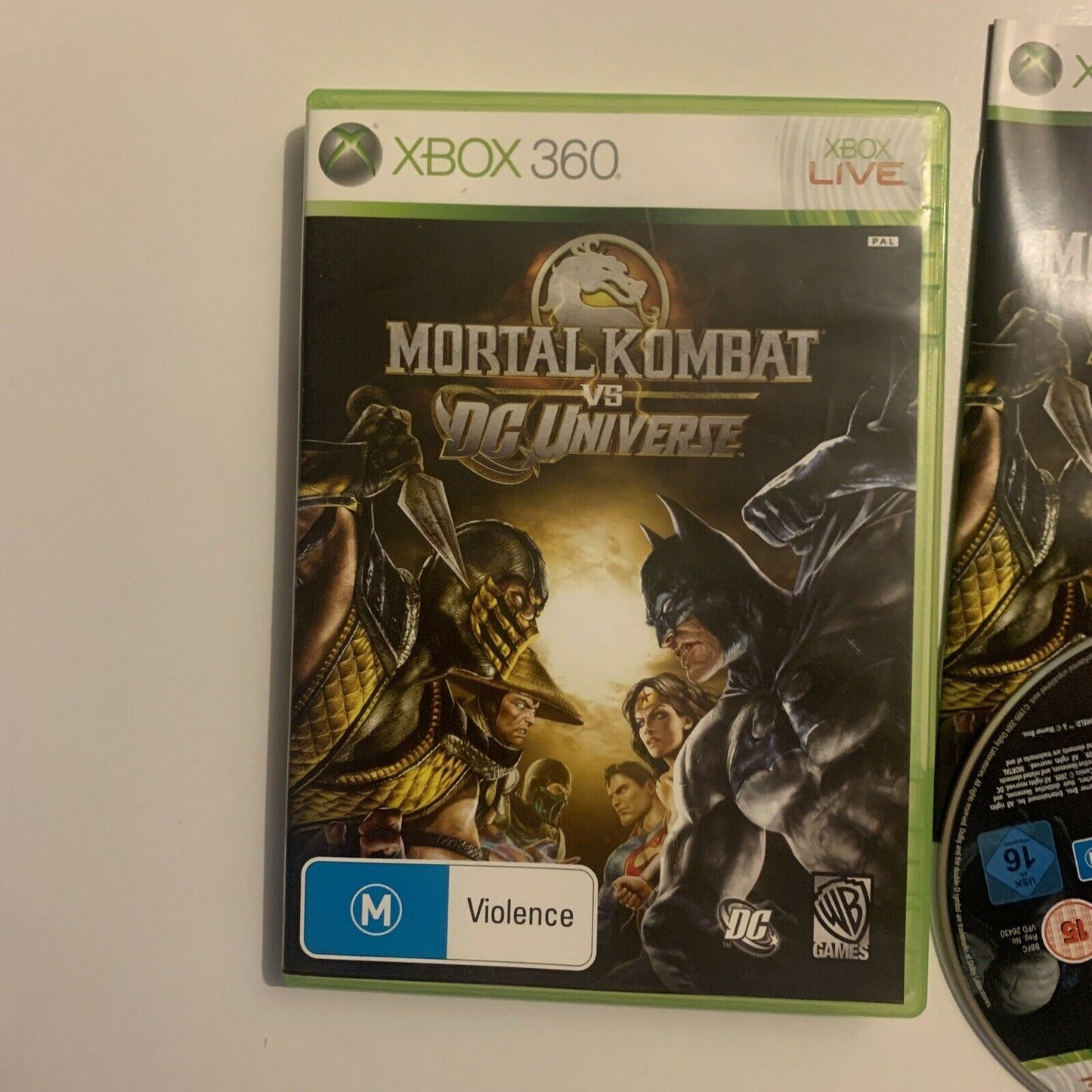 Mortal Kombat vs DC Universe - Xbox 360 With Manual PAL