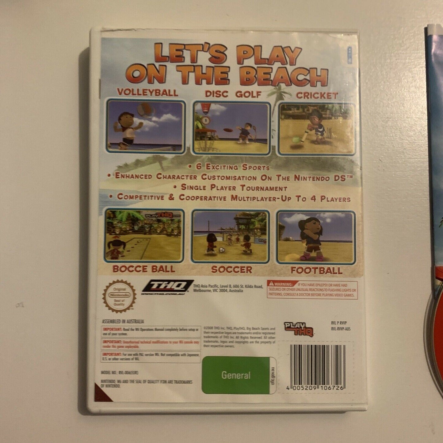 Big Beach Sports - Nintendo Wii Game + Manual