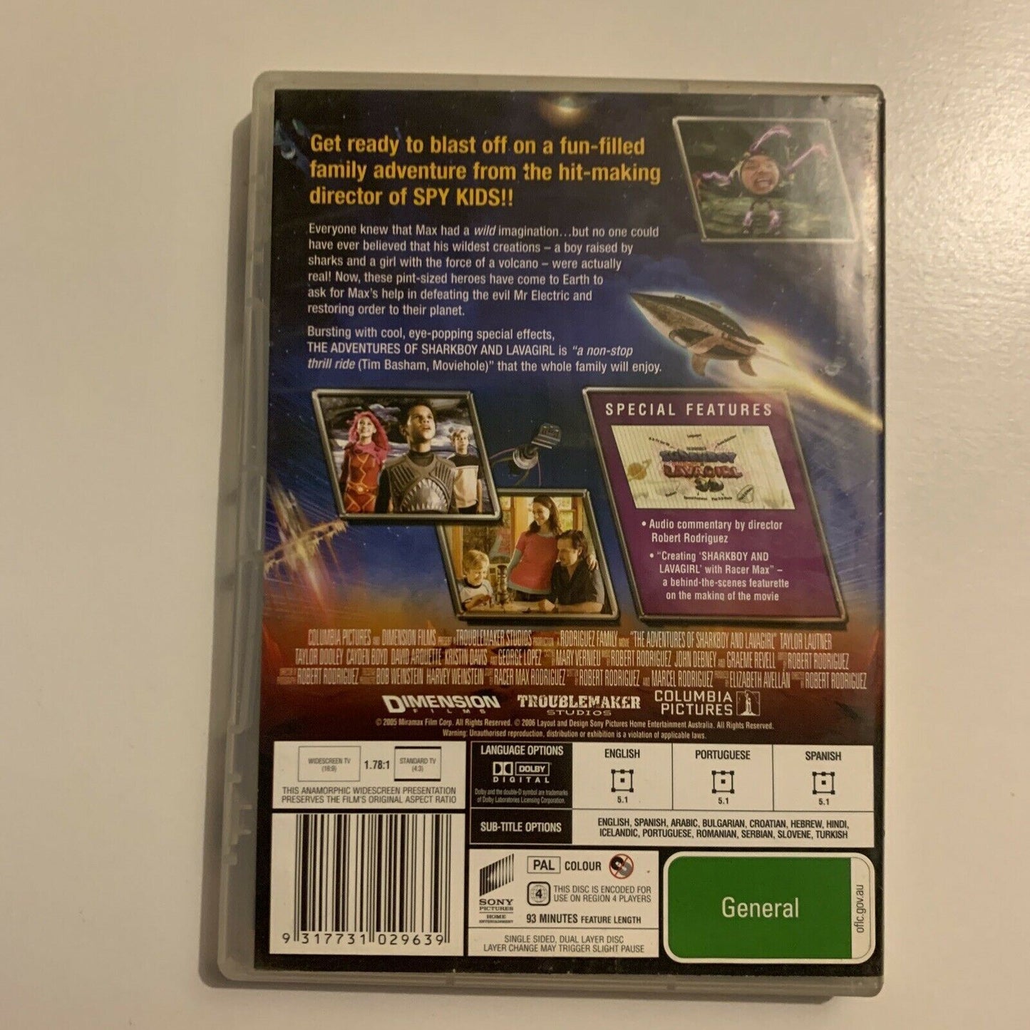 The Adventures of Shark Boy and Lava Girl (DVD, 2006) Region 4