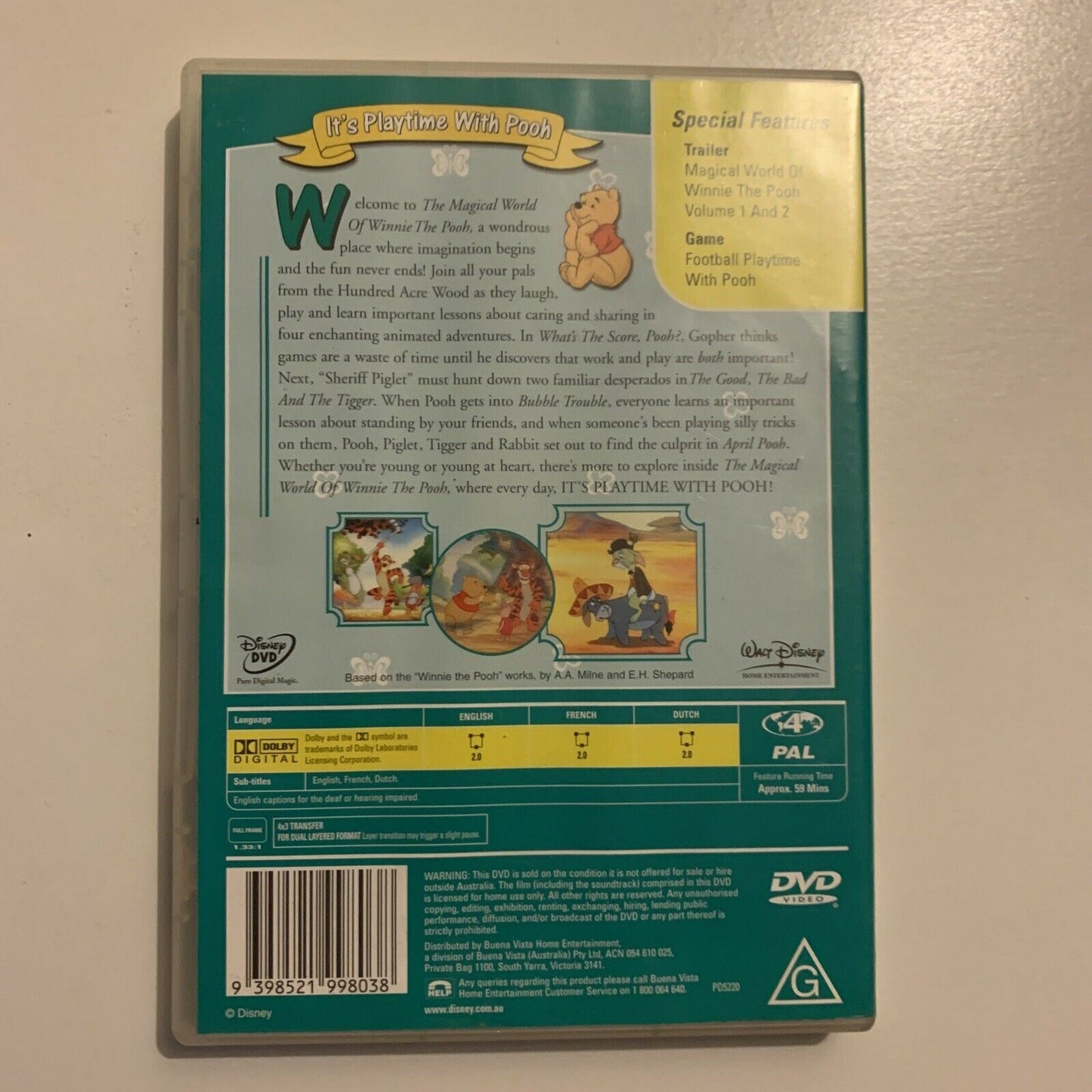 The Magical World Of Winnie The Pooh - It's Playtime With Pooh (DVD, 2003)