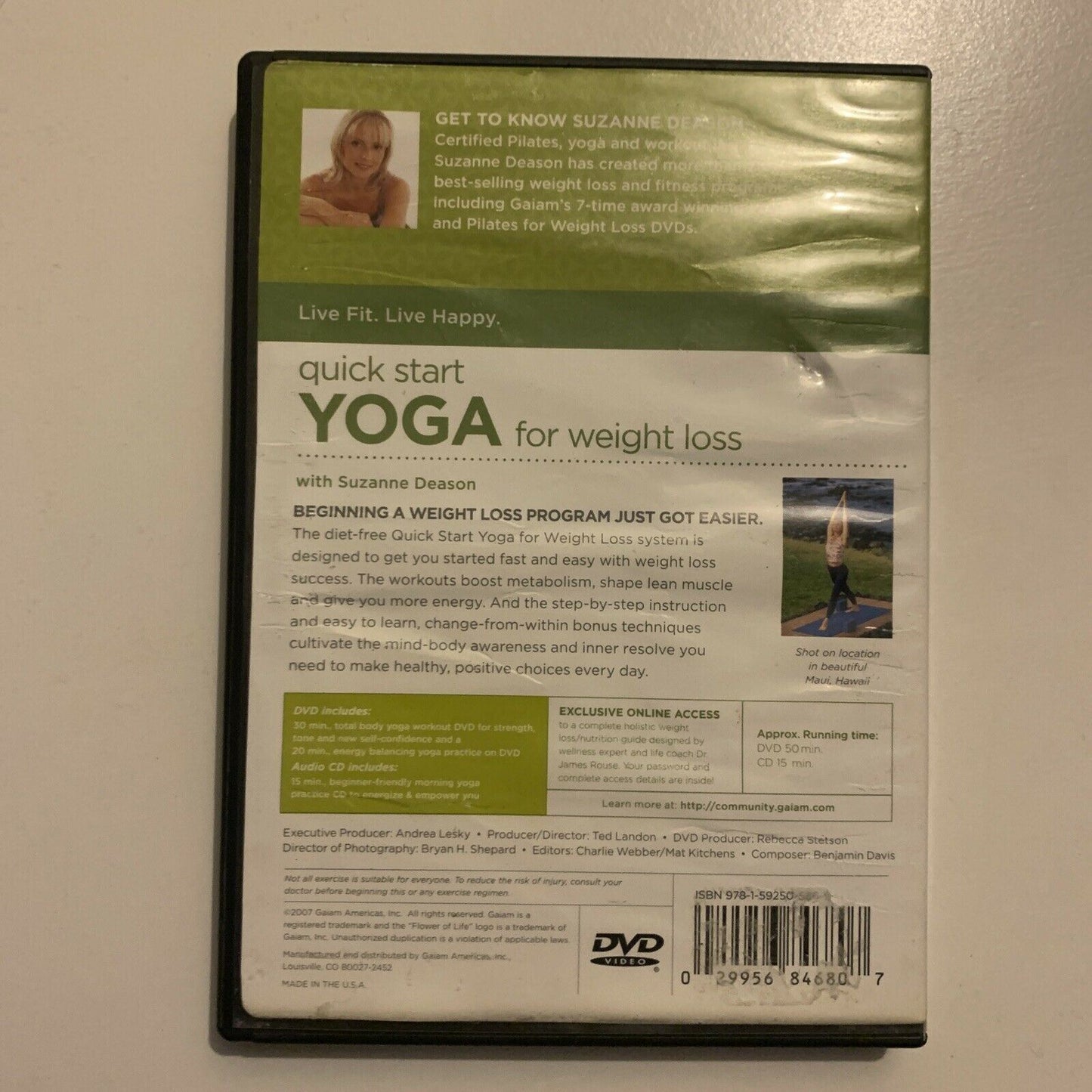 Gaiam Quick Start Yoga for Weight Loss (DVD + CD) Suzanne Deason. All Regions