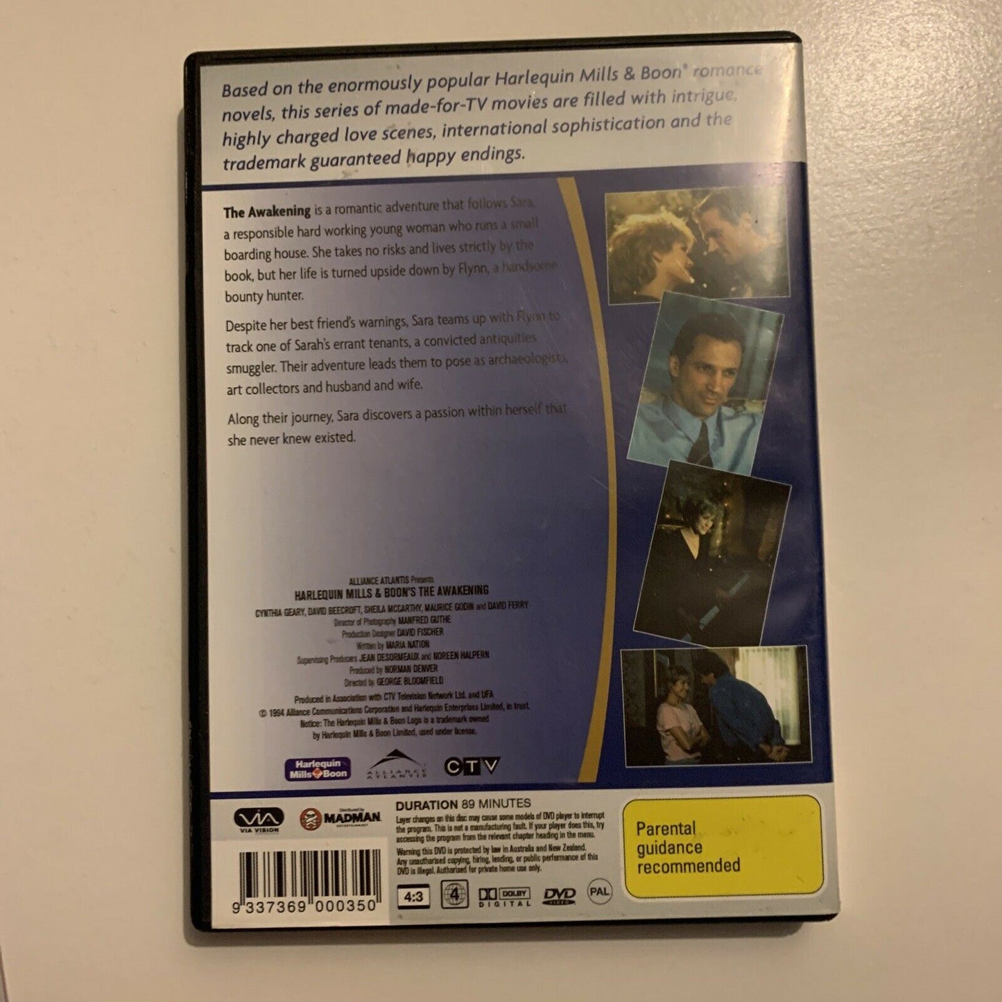 Harlequin Mills & Boon - The Awakening (DVD, 1994) Cynthia Geary Region 4