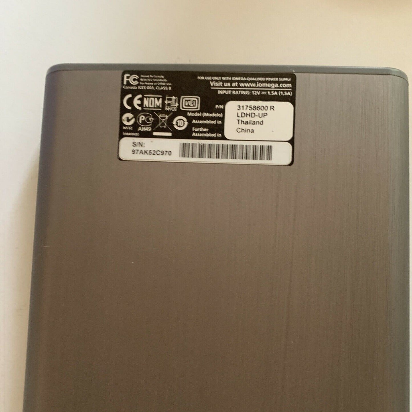 Iomega LDHD-UP 1TB Prestige Desktop External Hard Drive USB for PC/Mac