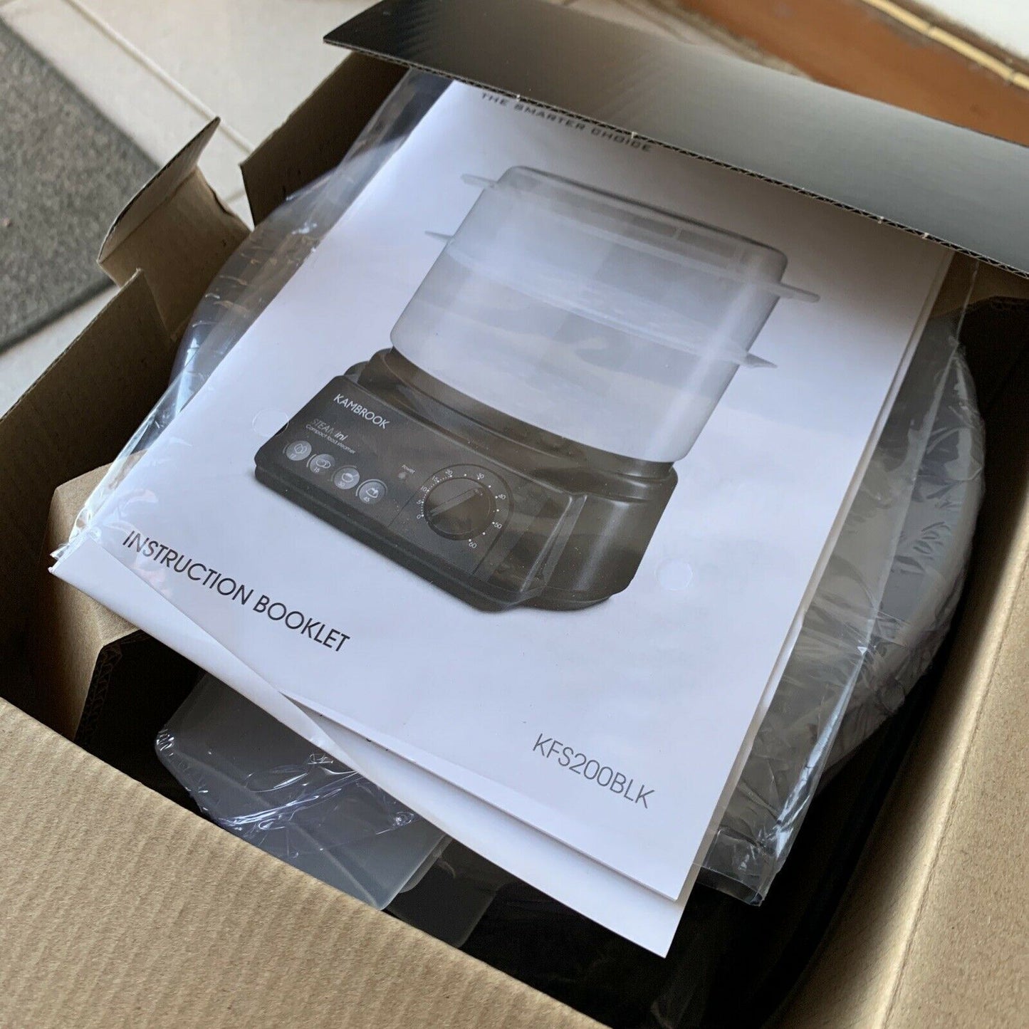 *New* Kambrook 700W STEAMini Compact Food Steamer Black KFS200BLK BPA Free