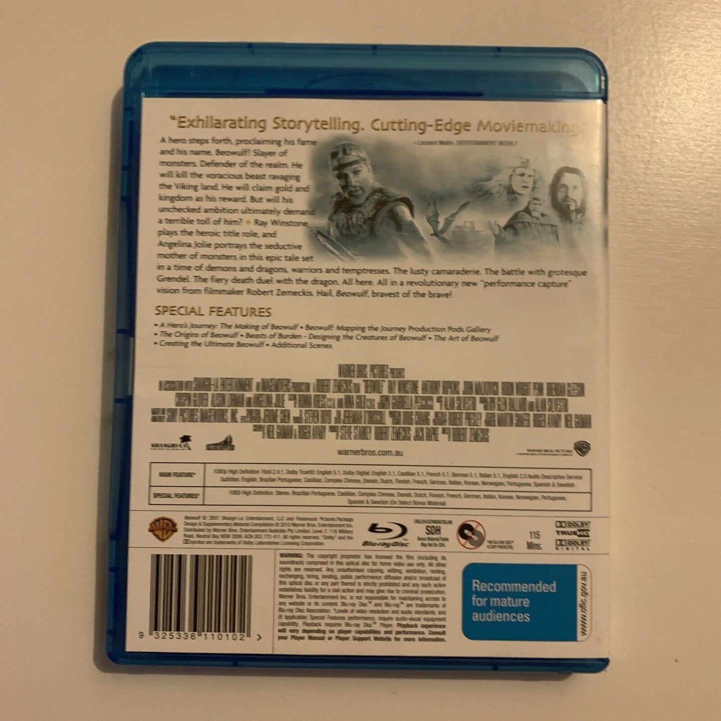 BEOWULF - Director’s Cut Platinum Edition (Bluray, 2007)  Ray Winstone Region B