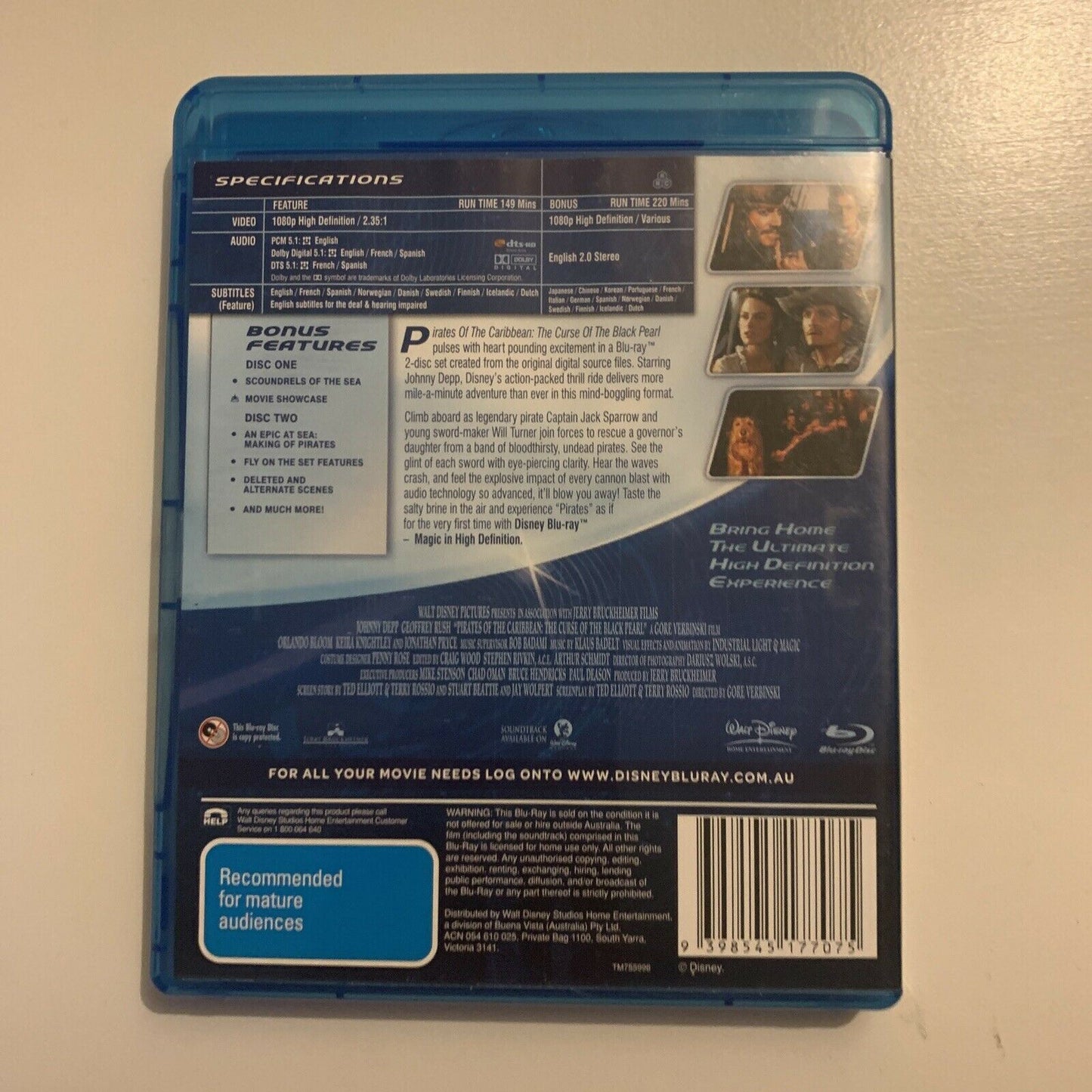 3x Pirates Of The Caribbean: Dead Man Chest/Curse Of Black Pearl / At Worlds End