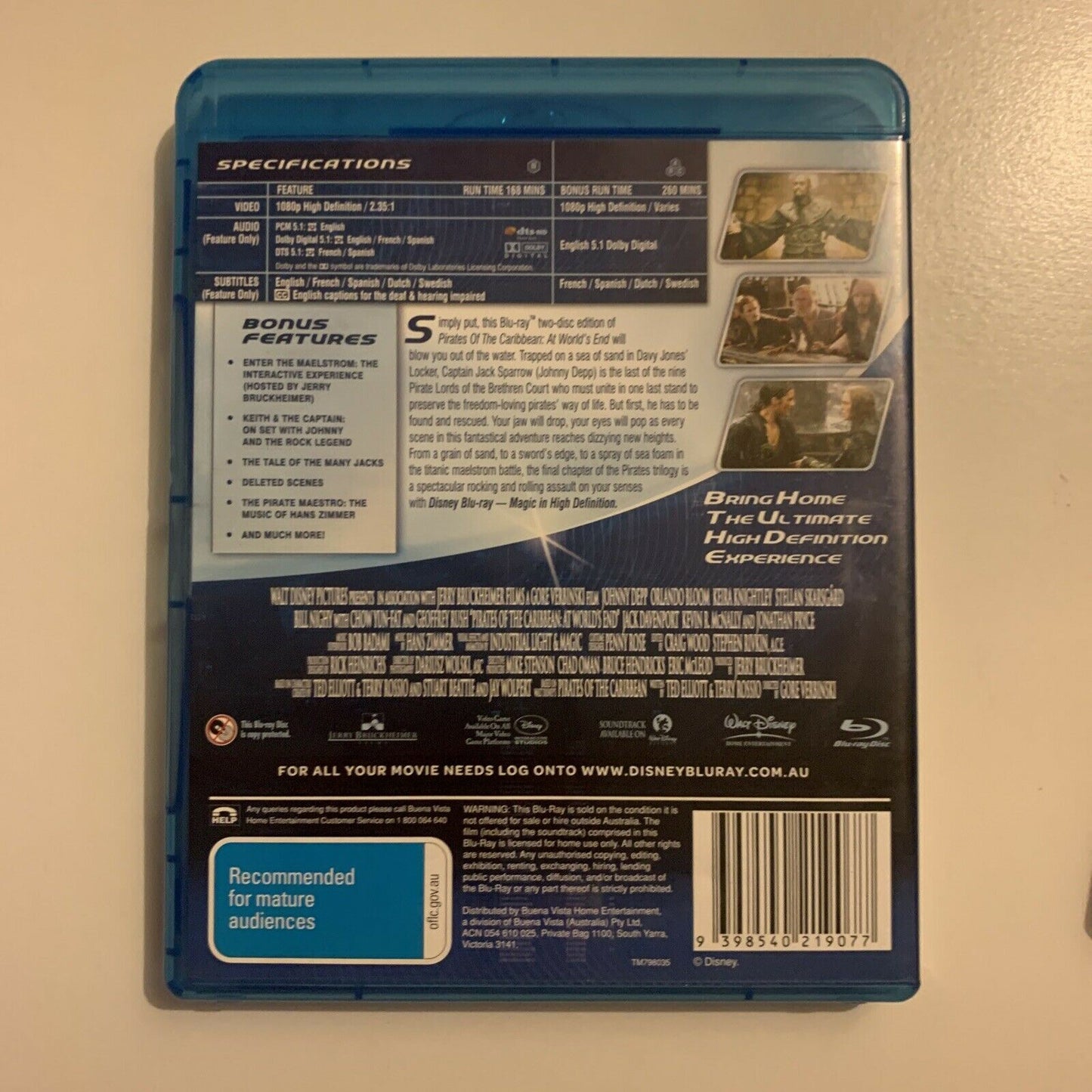 3x Pirates Of The Caribbean: Dead Man Chest/Curse Of Black Pearl / At Worlds End