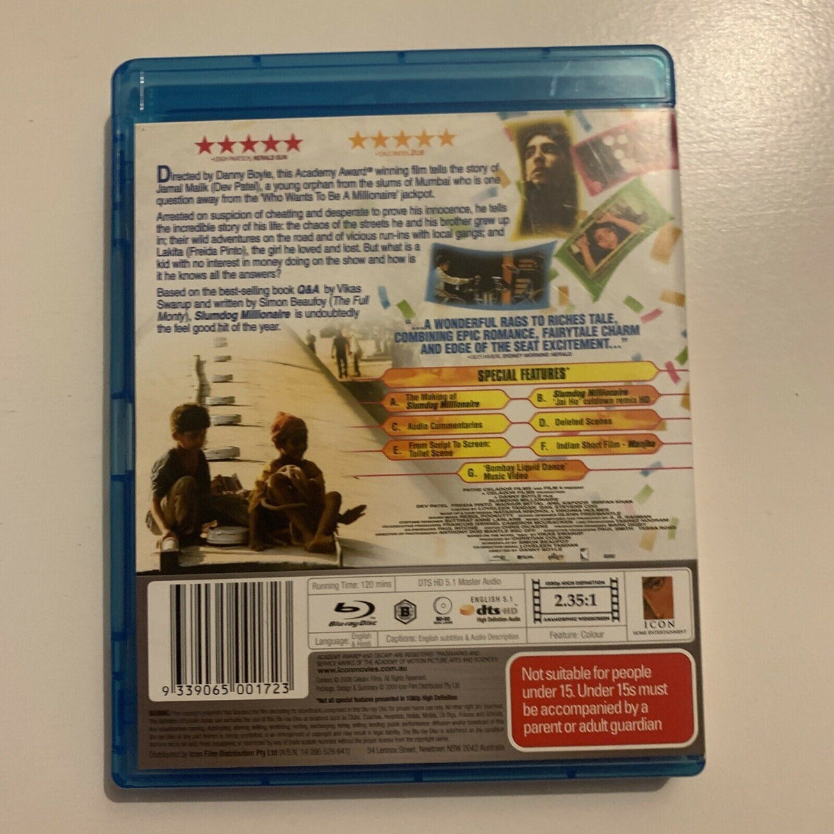 Slumdog Millionaire (Blu-ray, 2009) Region B