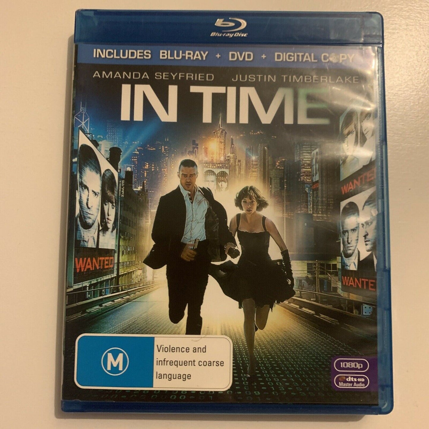 In Time (Blu-ray, 2012) Justin Timberlake, Amanda Seyfried. Region B