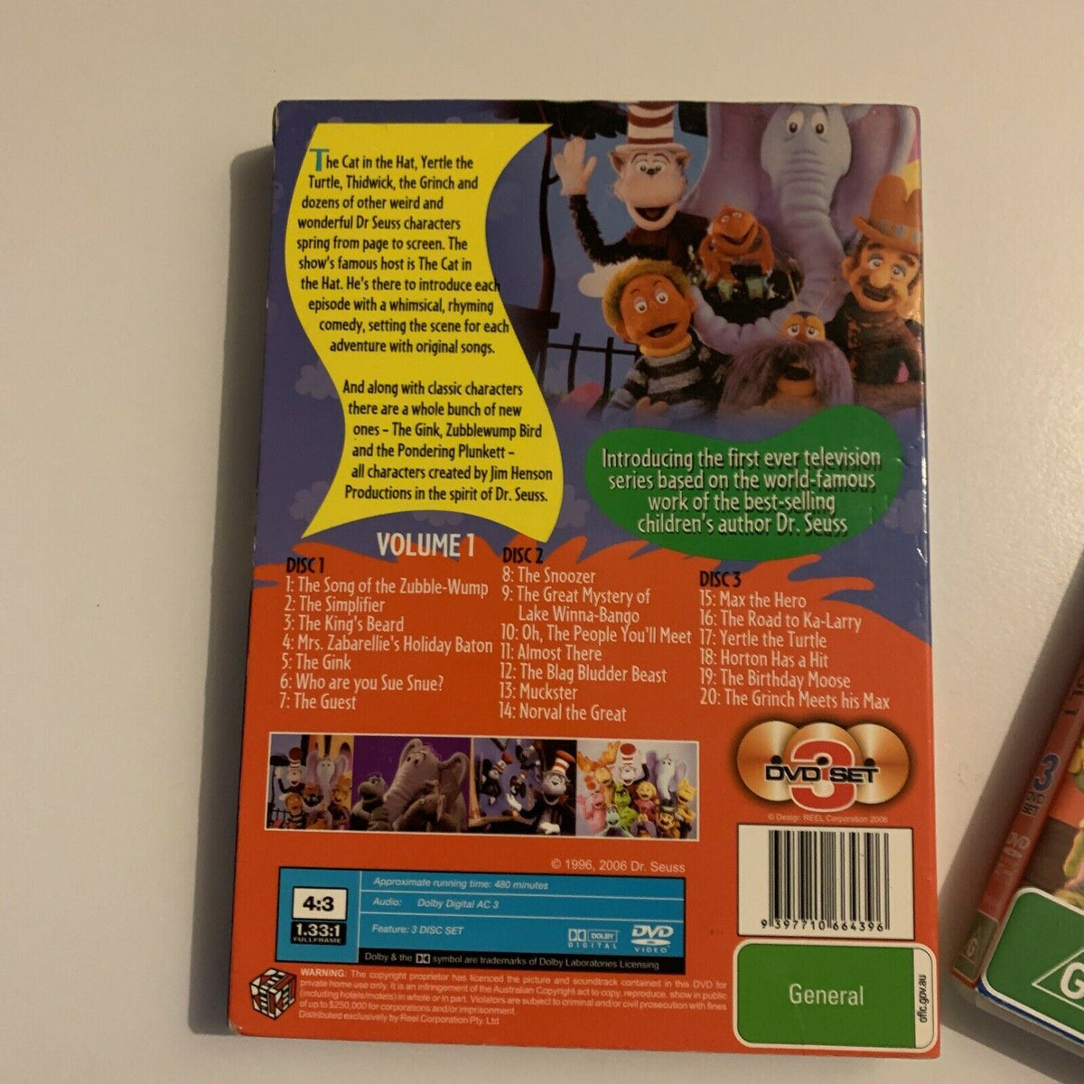 Wubbulous World Of Dr. Seuss - Classic Children's Favourites (DVD, 2006, 3-Disc)