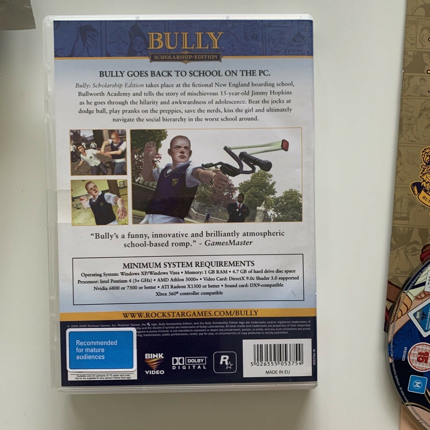 Bully: Scholarship Edition PC DVD-ROM With Manual & Map