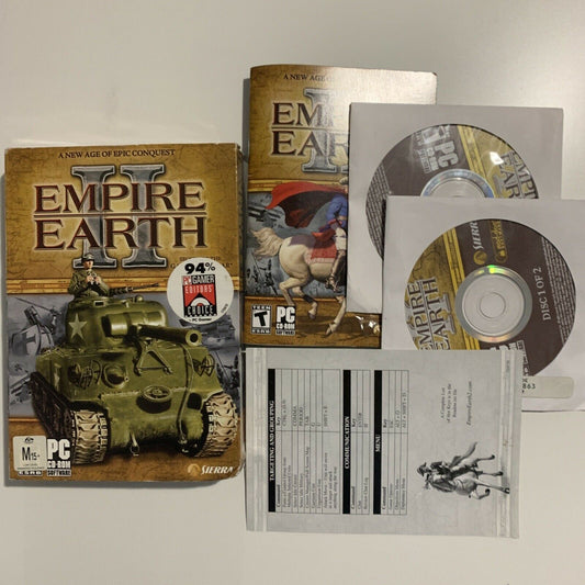 Empire Earth II PC CDROM RTS Game With Manual