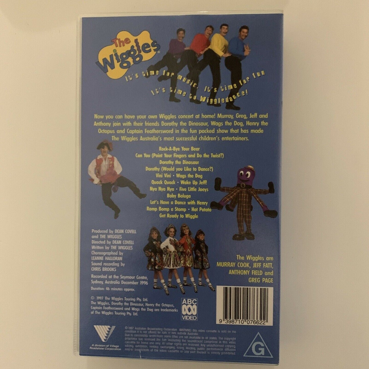 The Wiggles - Wiggledance! Live in concert (VHS, 1998) PAL ABC Video