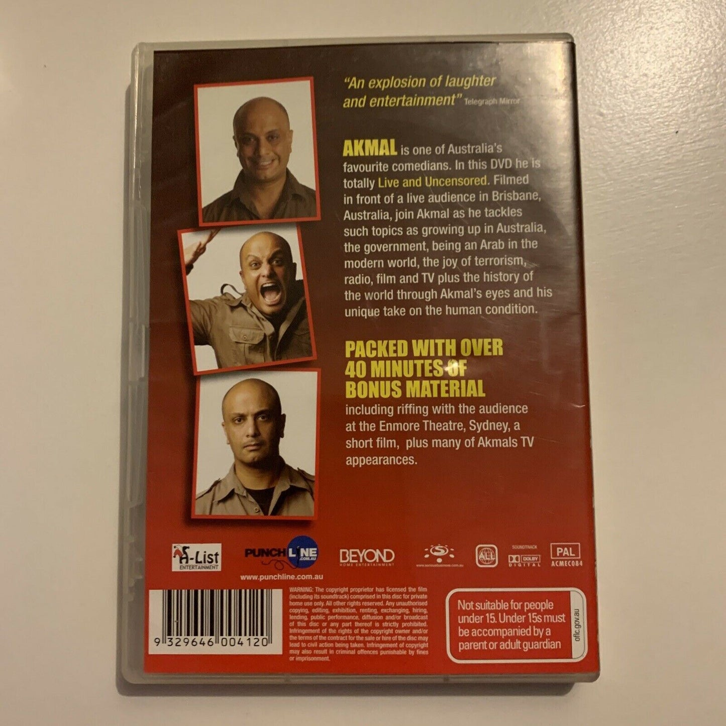 Akmal - Live & Uncensored (DVD, 2007)  Akmal Saleh. All Regions