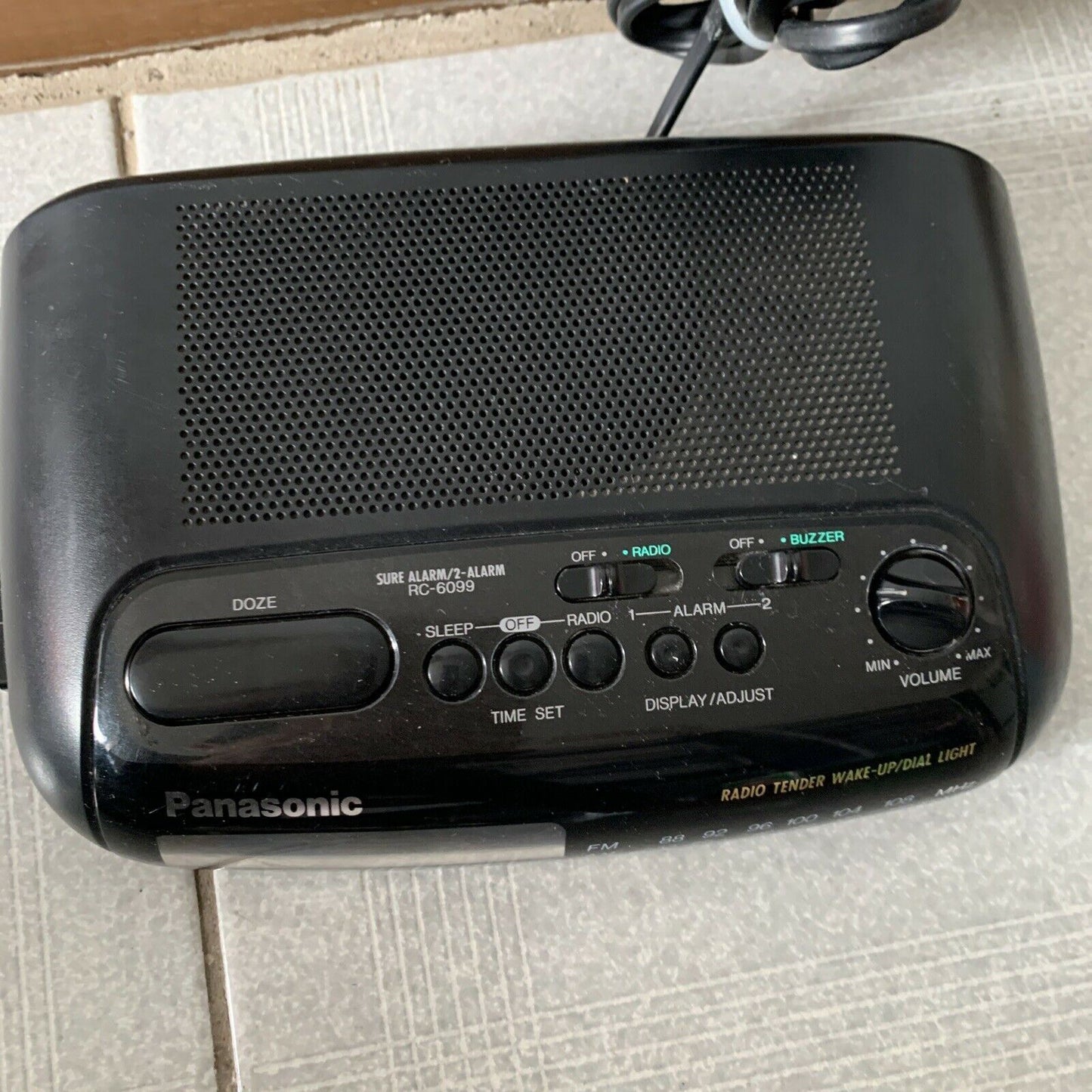 Vintage Panasonic RC-6099 Dual Alarm Clock FM/AM Radio