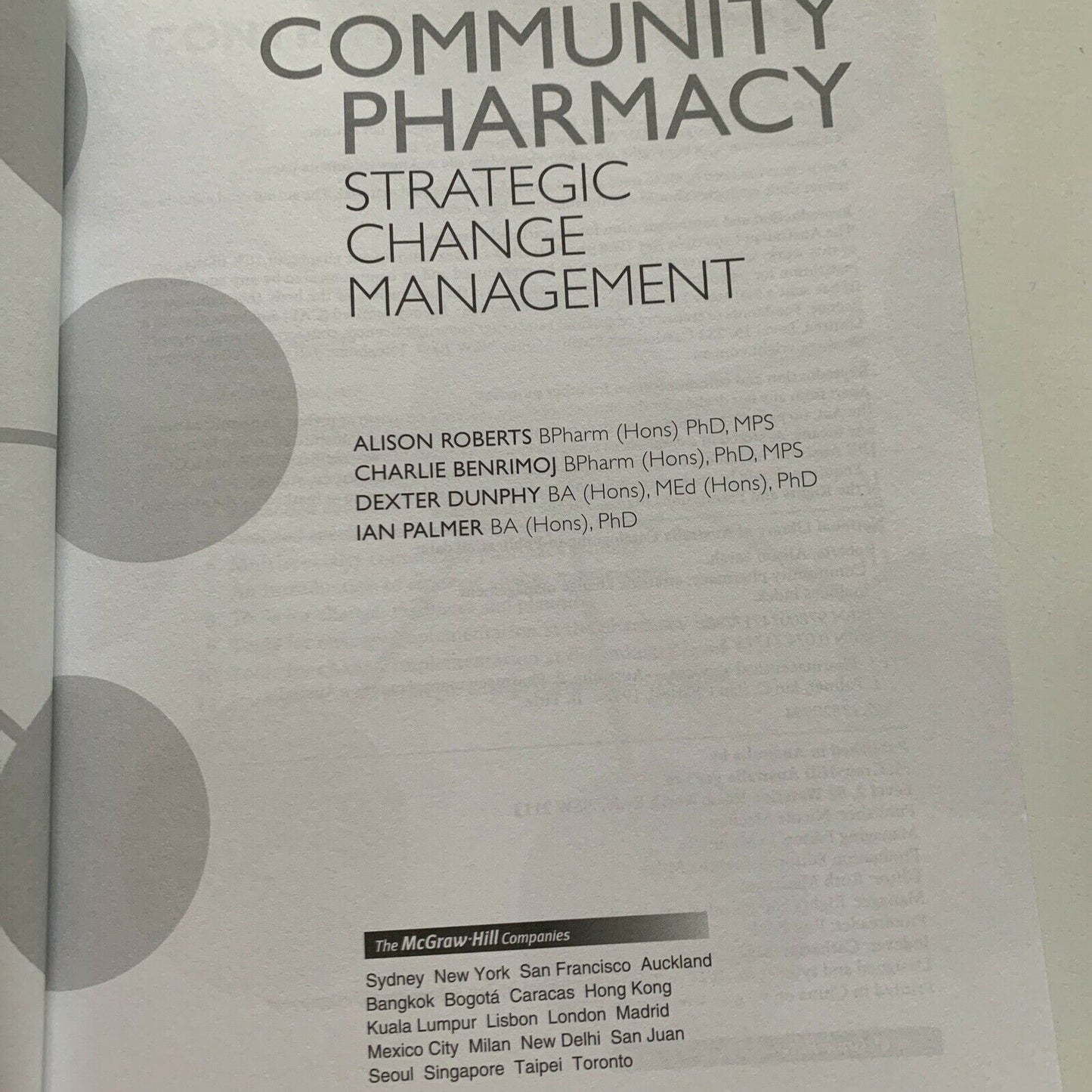 Community Pharmacy: Strategic Change Management by Ian Palmer, Alison Roberts