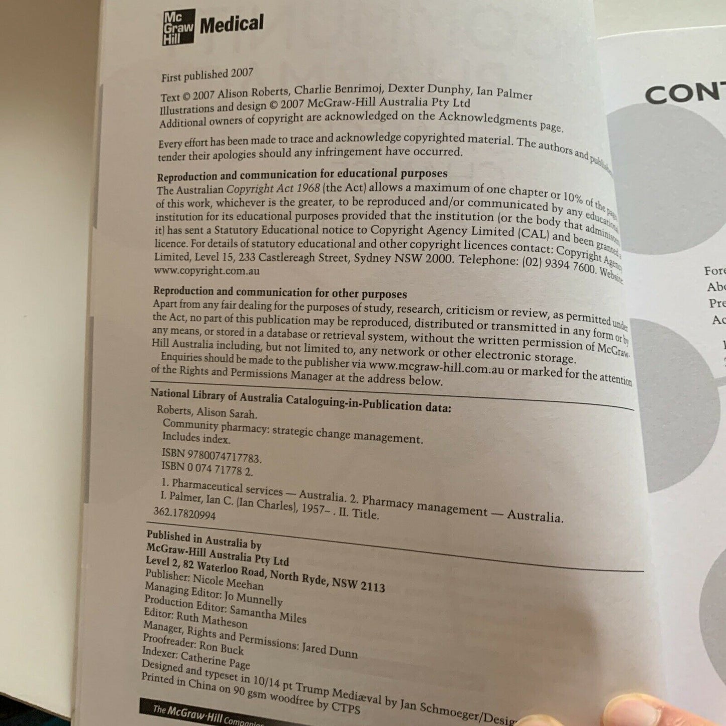 Community Pharmacy: Strategic Change Management by Ian Palmer, Alison Roberts