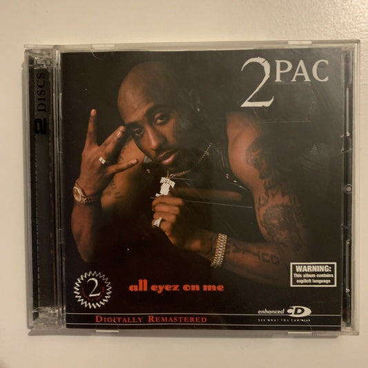 2PAC - All Eyez On Me - Digitally Remastered (CD, 2001, 2-Disc) Enhanced CD