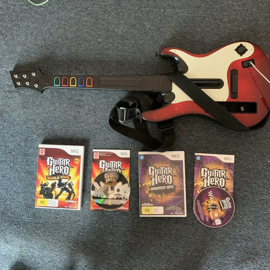 Guitar Hero World Tour / Greatest Hits With Guitar Nintendo Wii PAL