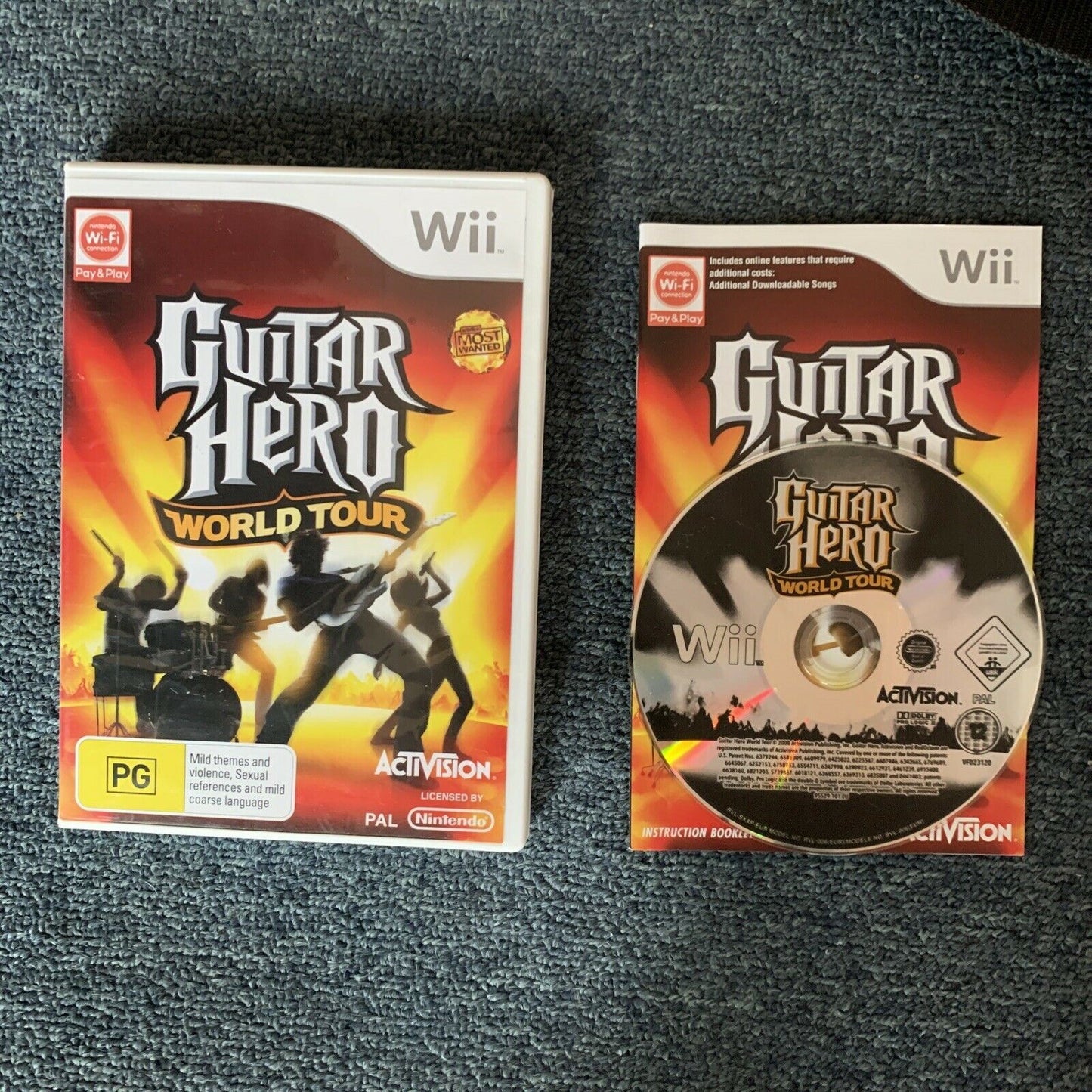 Guitar Hero World Tour / Greatest Hits With Guitar Nintendo Wii PAL