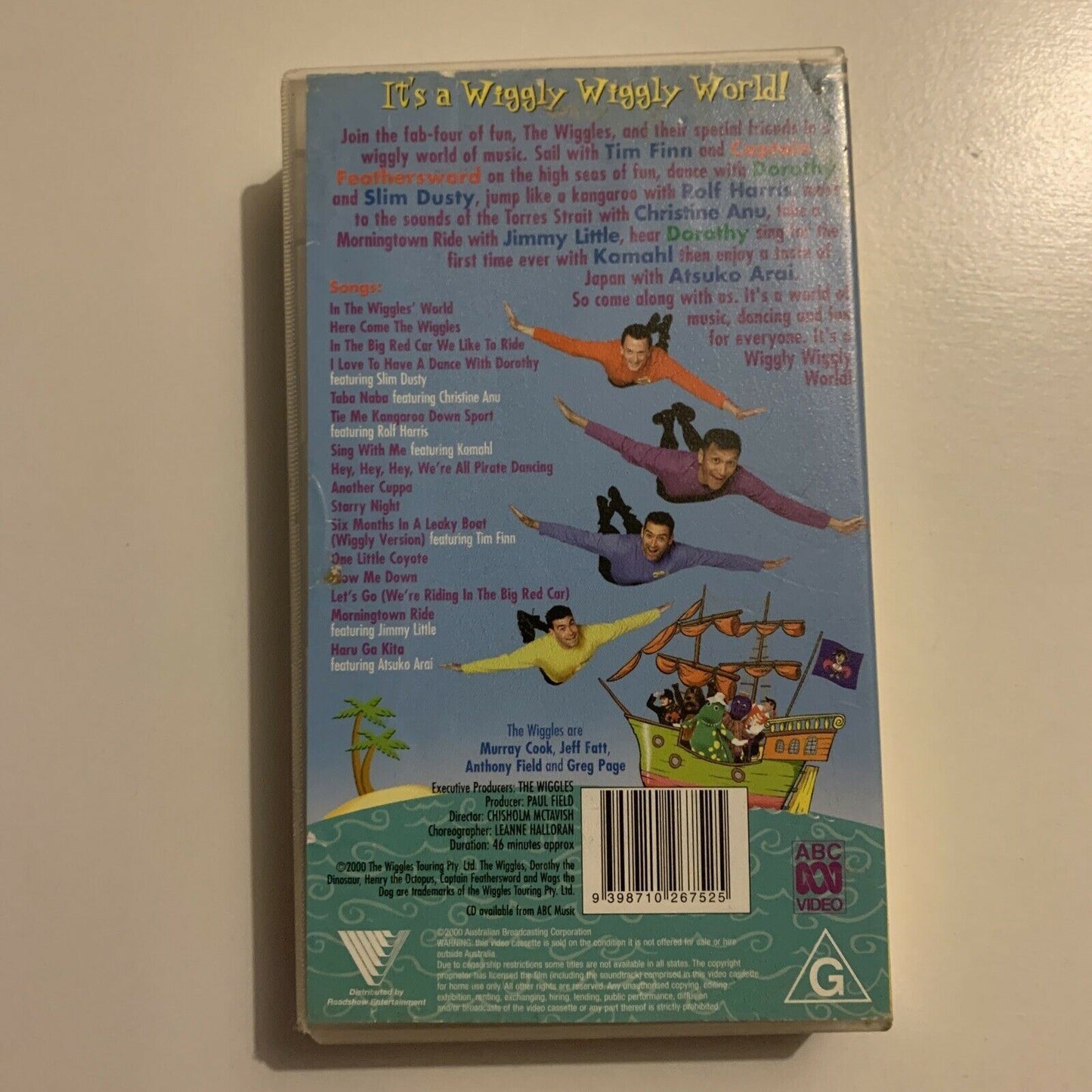 The Wiggles - Its a Wiggle Wiggly World (VHS, 2000) Slim Dusty, Tim Finn PAL