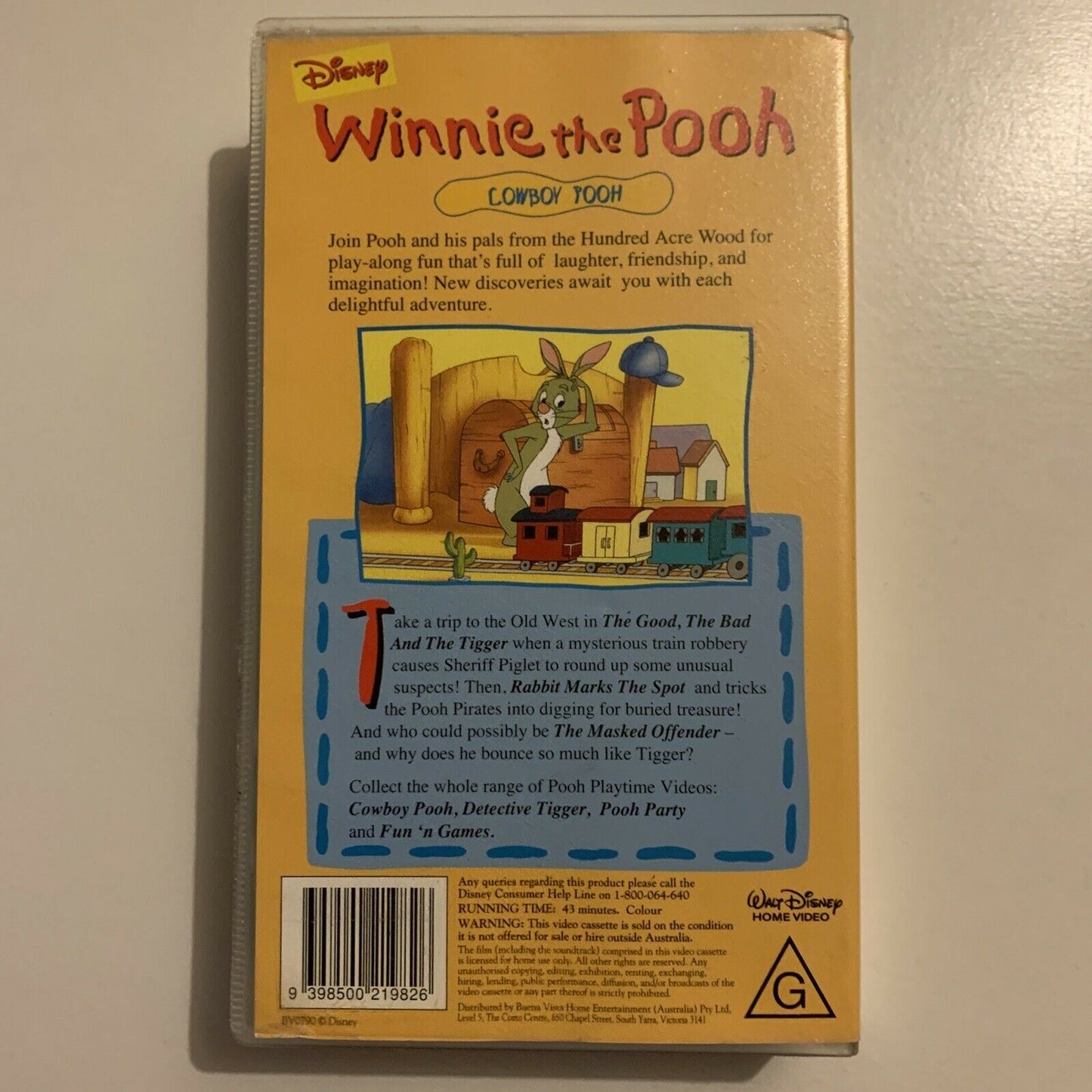 Winnie The Pooh - Cowboy Pooh (VHS, 1994) PAL