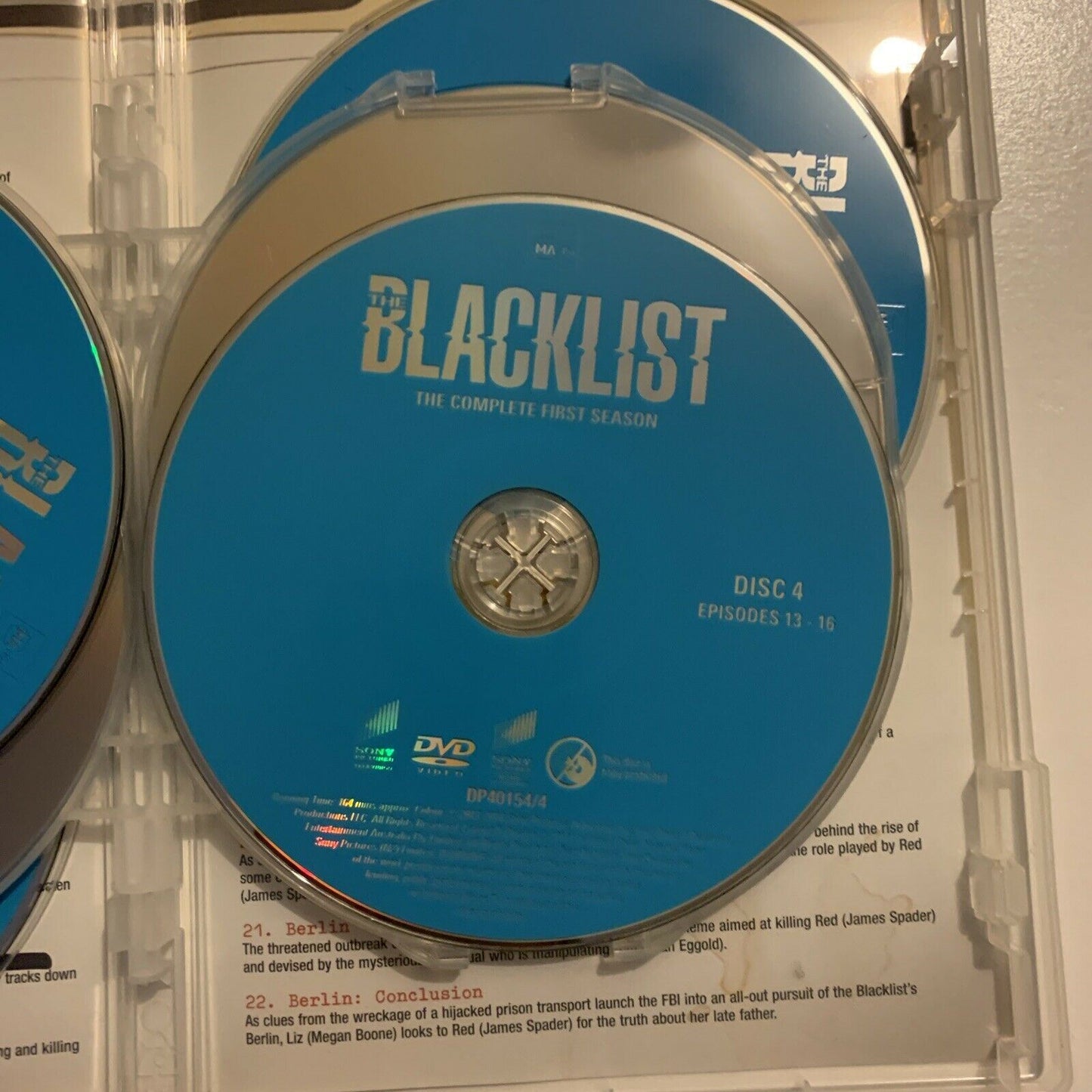 The Blacklist : Season 1 (DVD, 2014, 6-Disc Set) James Spader. Region 4&2