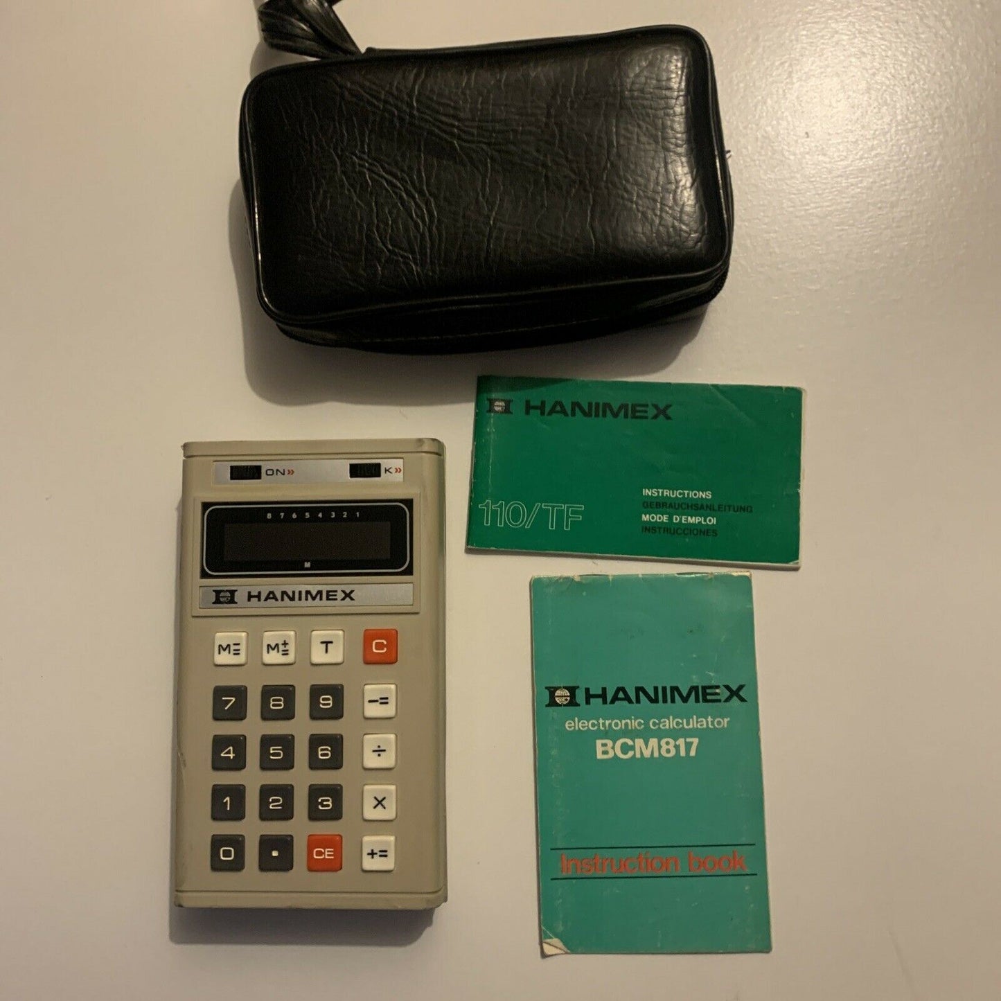 Vintage Hanimex Pocket Calculator Model BCM 817 With Manual