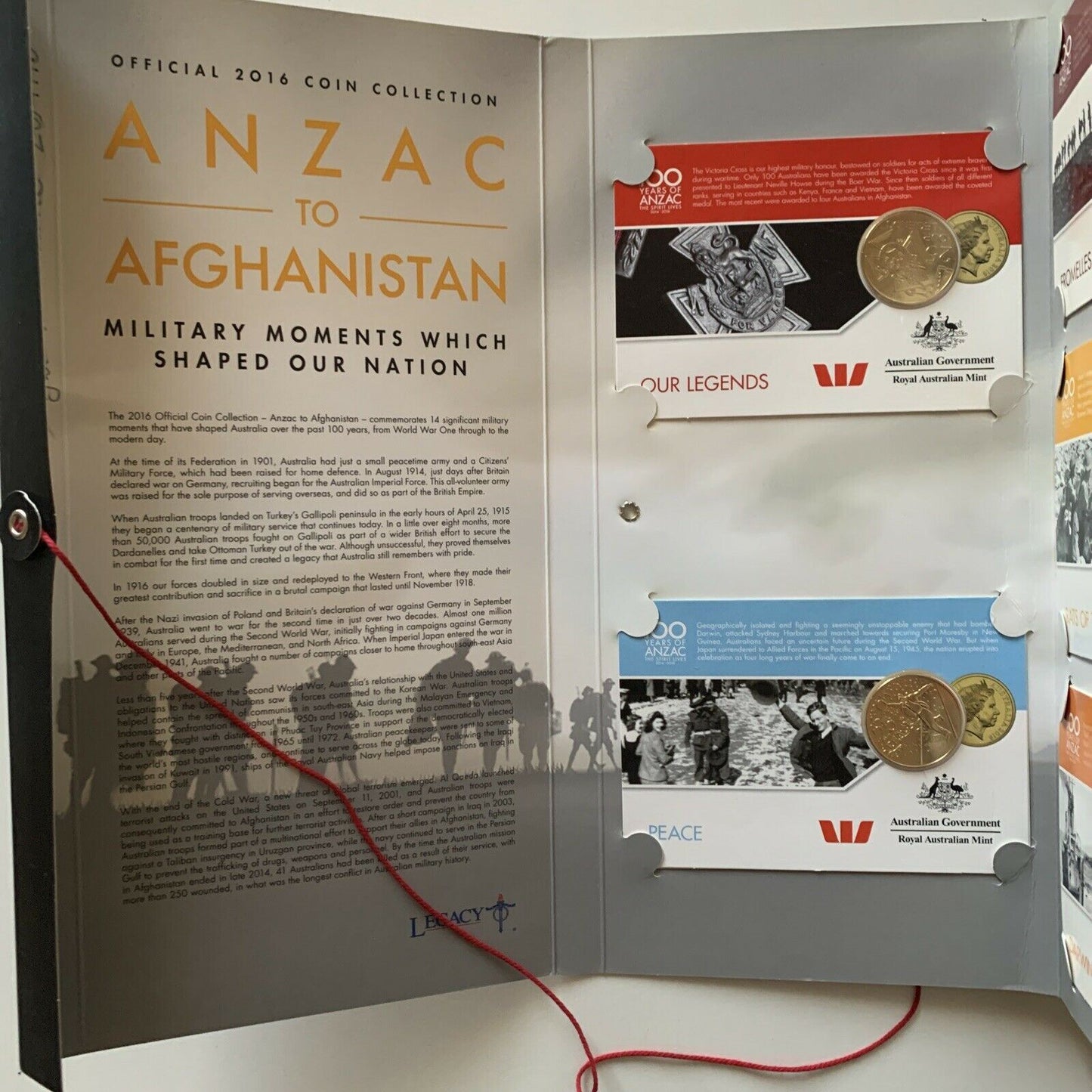 Anzac To Afghanistan - Official 2016 Coin Collection 14x 25c Coin