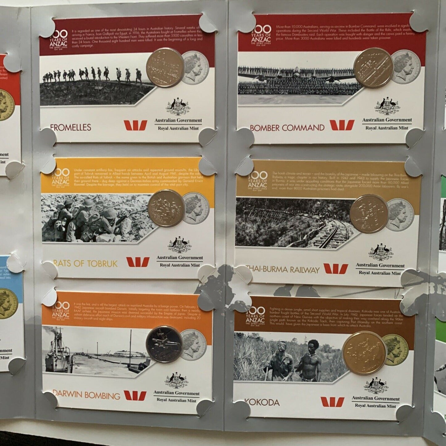 Anzac To Afghanistan - Official 2016 Coin Collection 14x 25c Coin