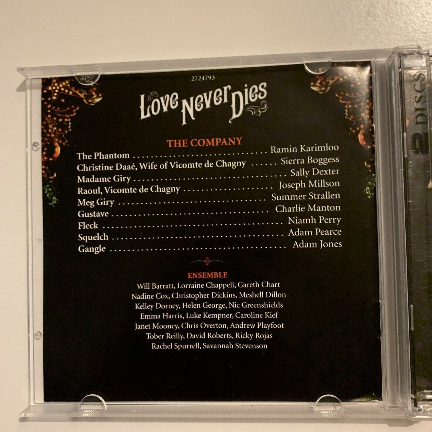 Andrew Lloyd Webber - Love Never Dies (CD, Mar-2010, 2 Discs, Decca)