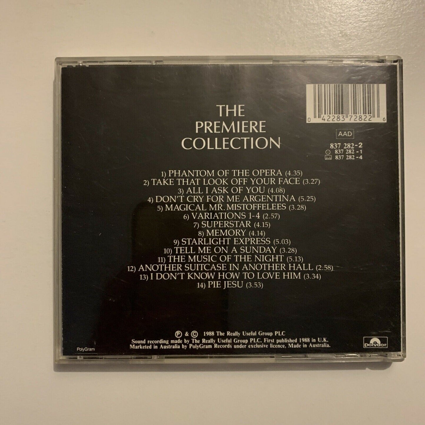 Andrew Lloyd Webber - The Premiere Collection (CD, 1988)