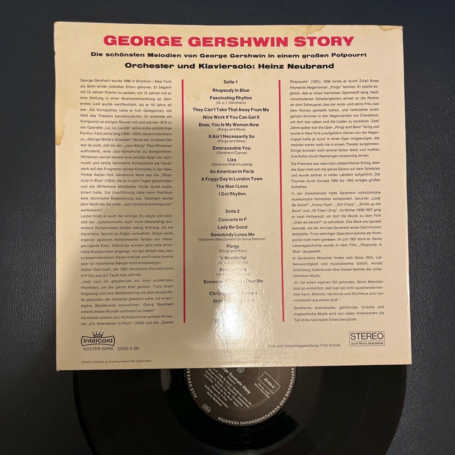 George Gershwin Story Vinyl 12"