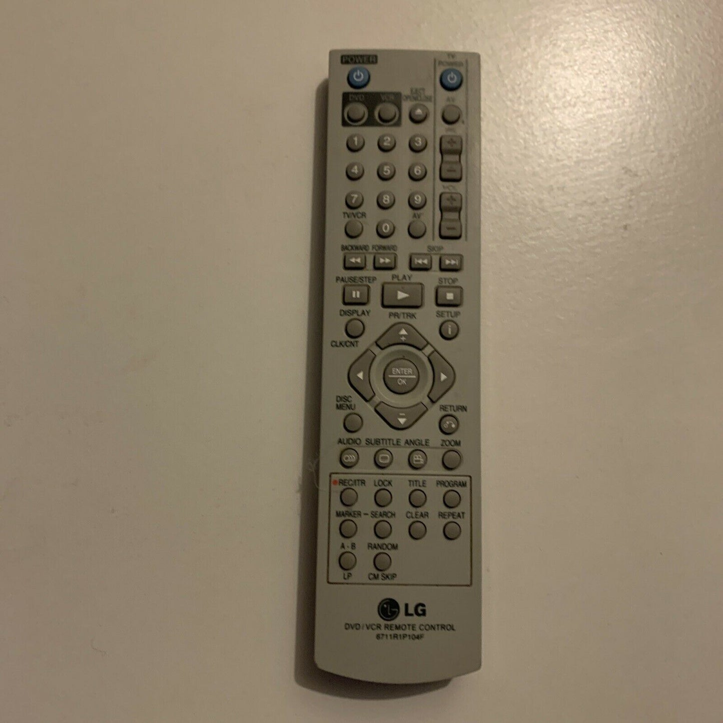 Genuine LG DVD/VCR Remote Control 6711R1P104F  for V181 V271