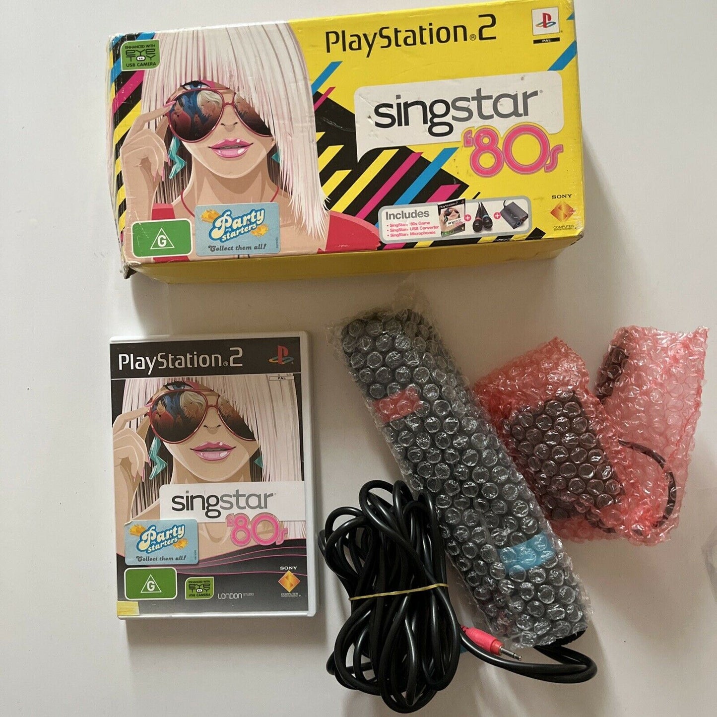 SingStar 80’s PlayStation 2 PS2 With 2 Microphones USB