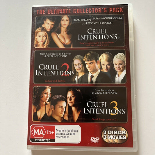 Cruel Intentions 1,2,3 (DVD, 2005, 3-Disc) Region 4