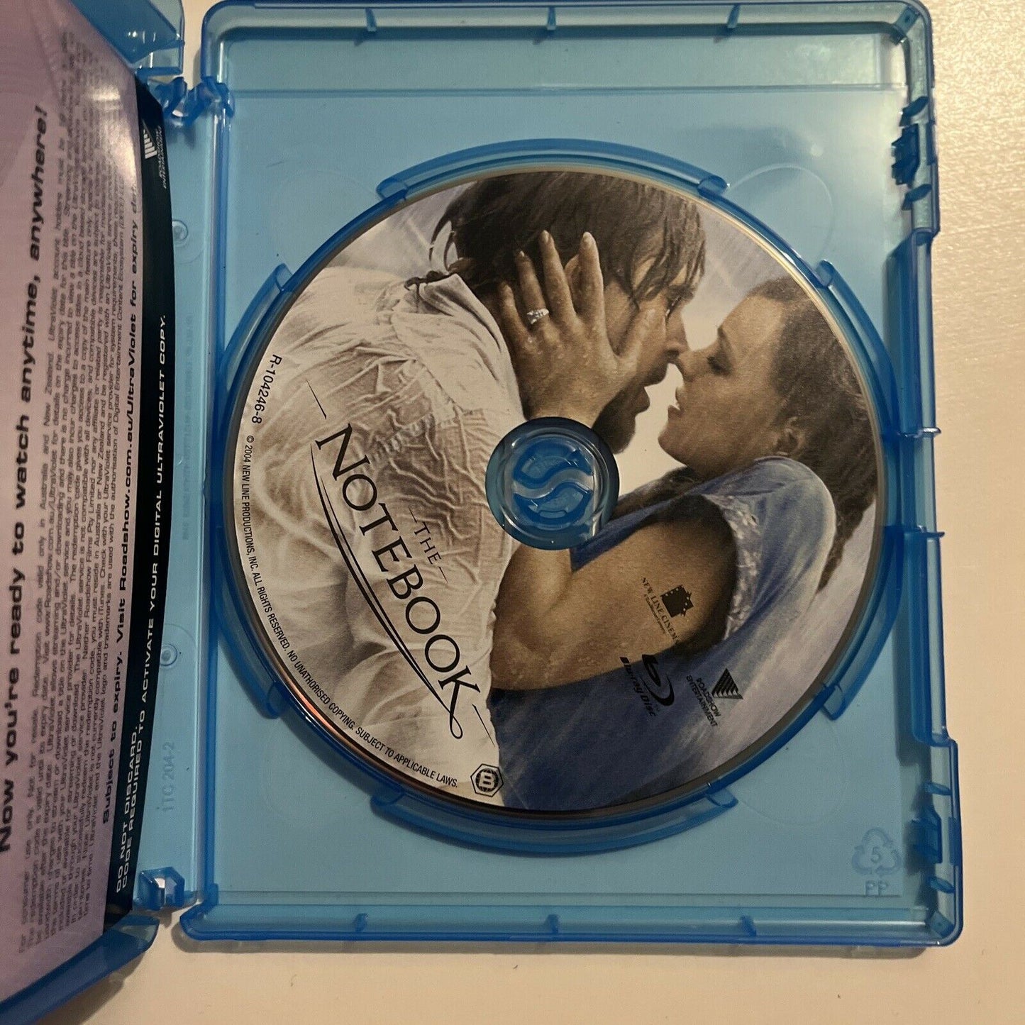 The Notebook (Bluray, 2004) Ryan Gosling, Rachel McAdams. Region B