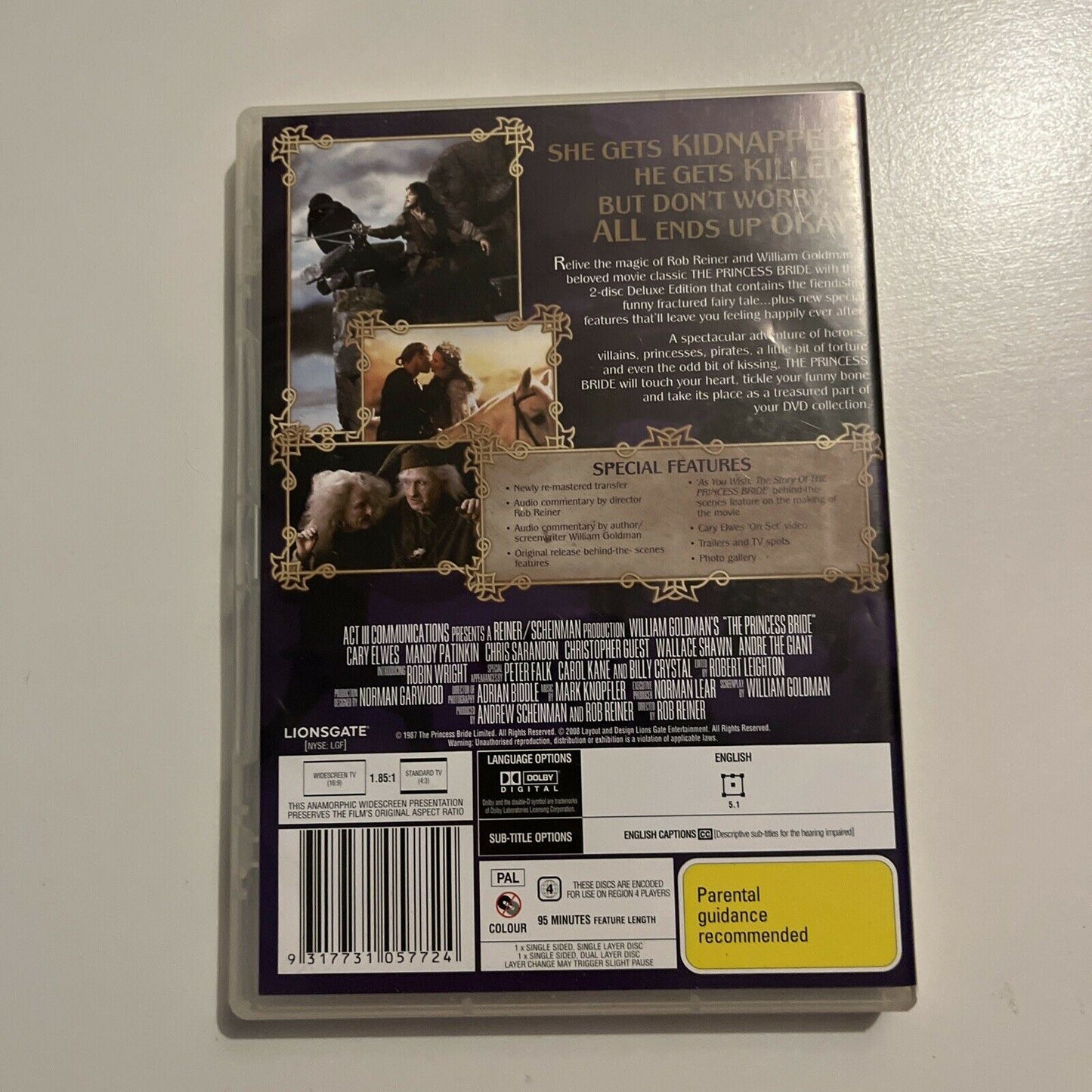 The Princess Bride - Deluxe Edition (DVD, 1987, 2-Disc) Region 4