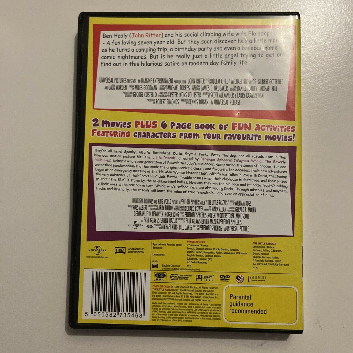 Problem Child / The Little Rascals (DVD, 2009, 2-Disc Set) Region 4&2