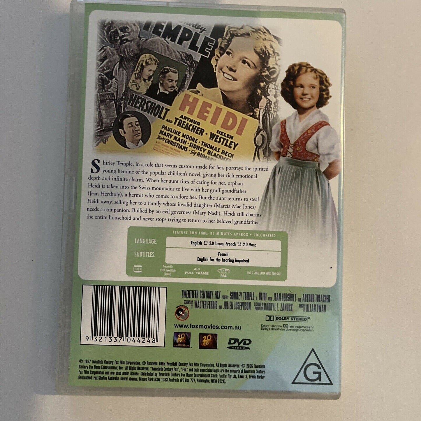 Shirley Temple: Heidi (DVD, 1937) Region 4