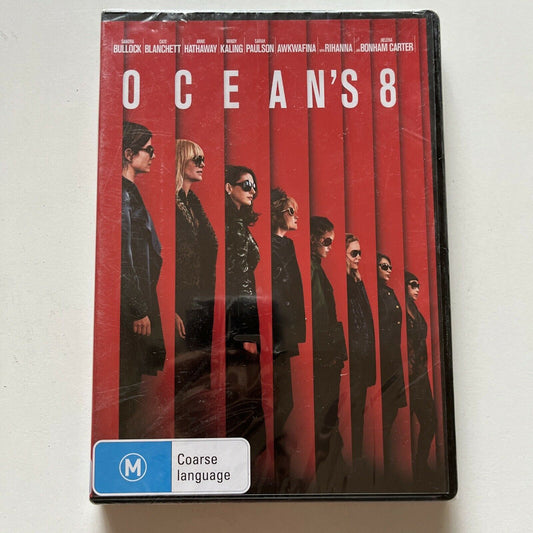 *New Sealed* Ocean's 8 (DVD, 2018) Sandra Bullock, Anne Hathaway. Region 4