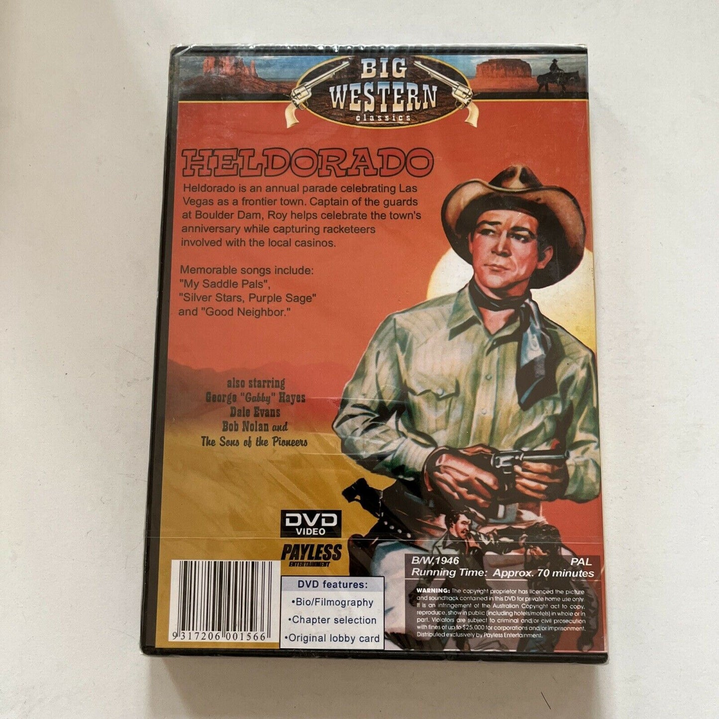 *New Sealed* Heldorado (DVD, 1946) Roy Rogers  All Regions