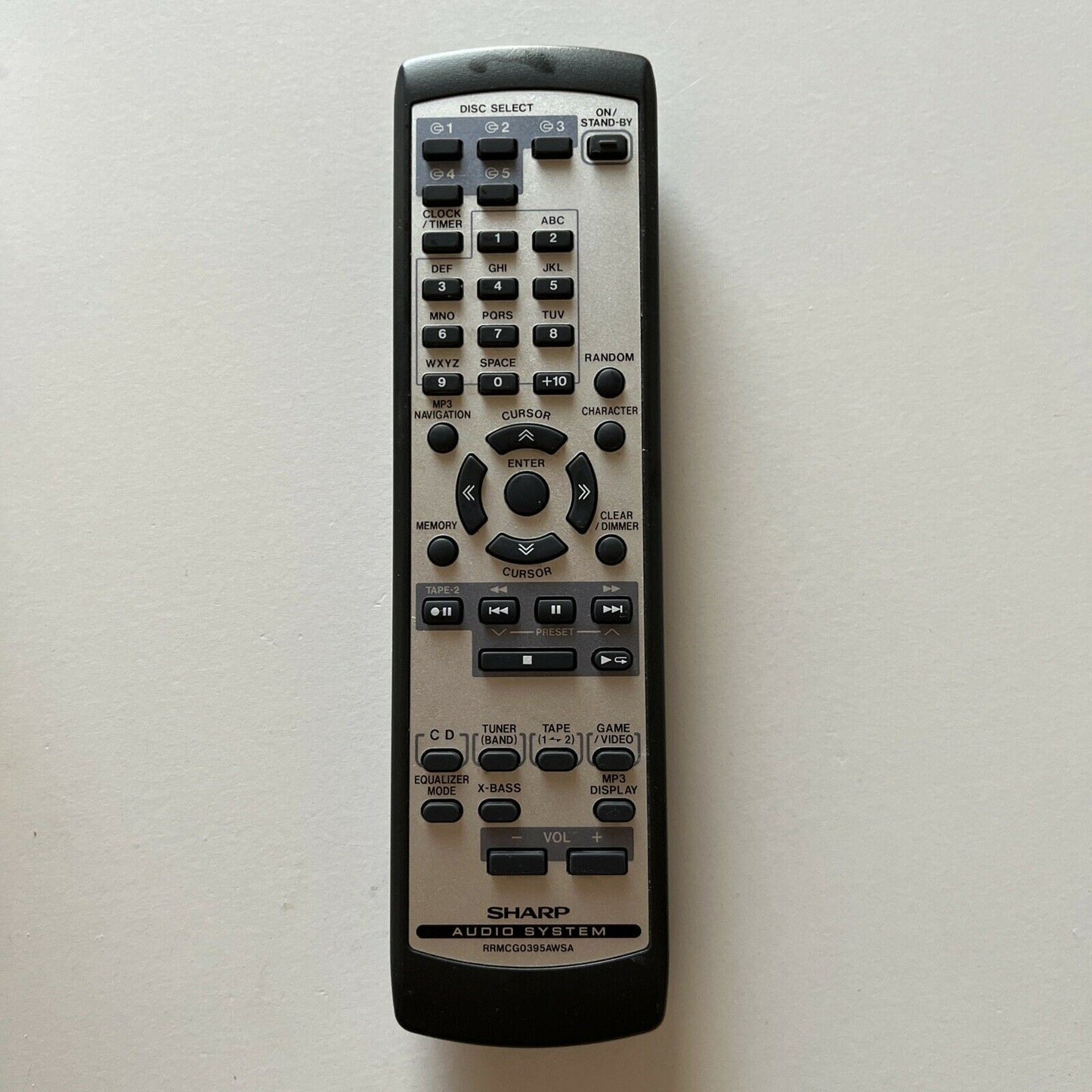 Genuine Sharp RRMCG0395AWSA Remote Control For Audio System