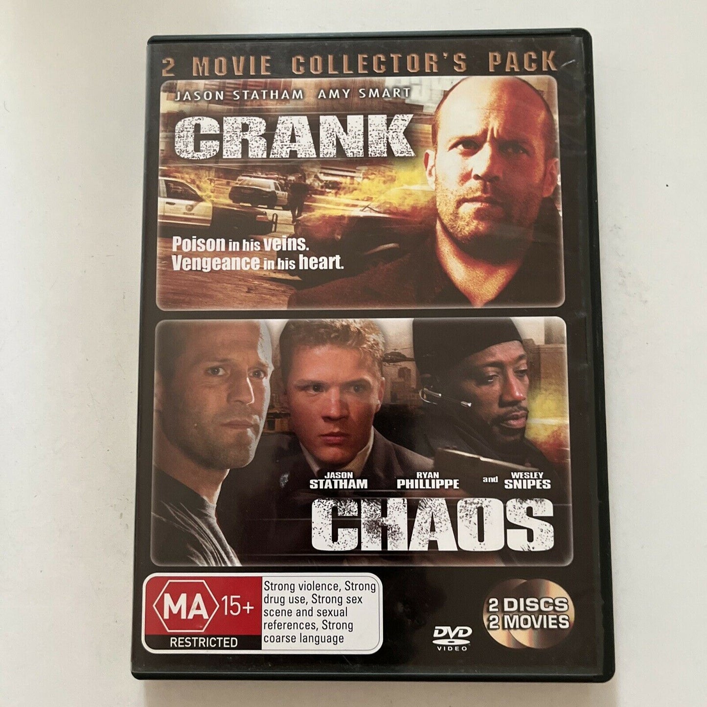 Jason Statham: Crank / Chaos (DVD, 2006, 2-Disc) Region 4