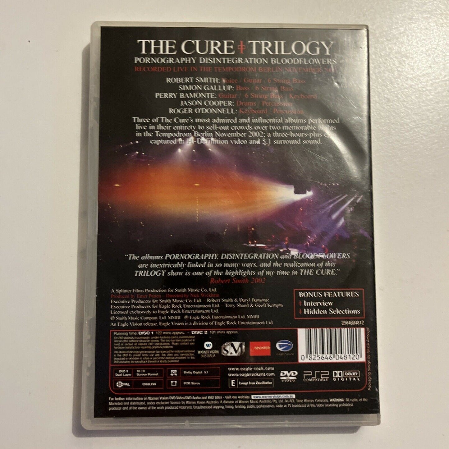 The Cure - Trilogy (DVD, 2003, 2-Disc) All Regions