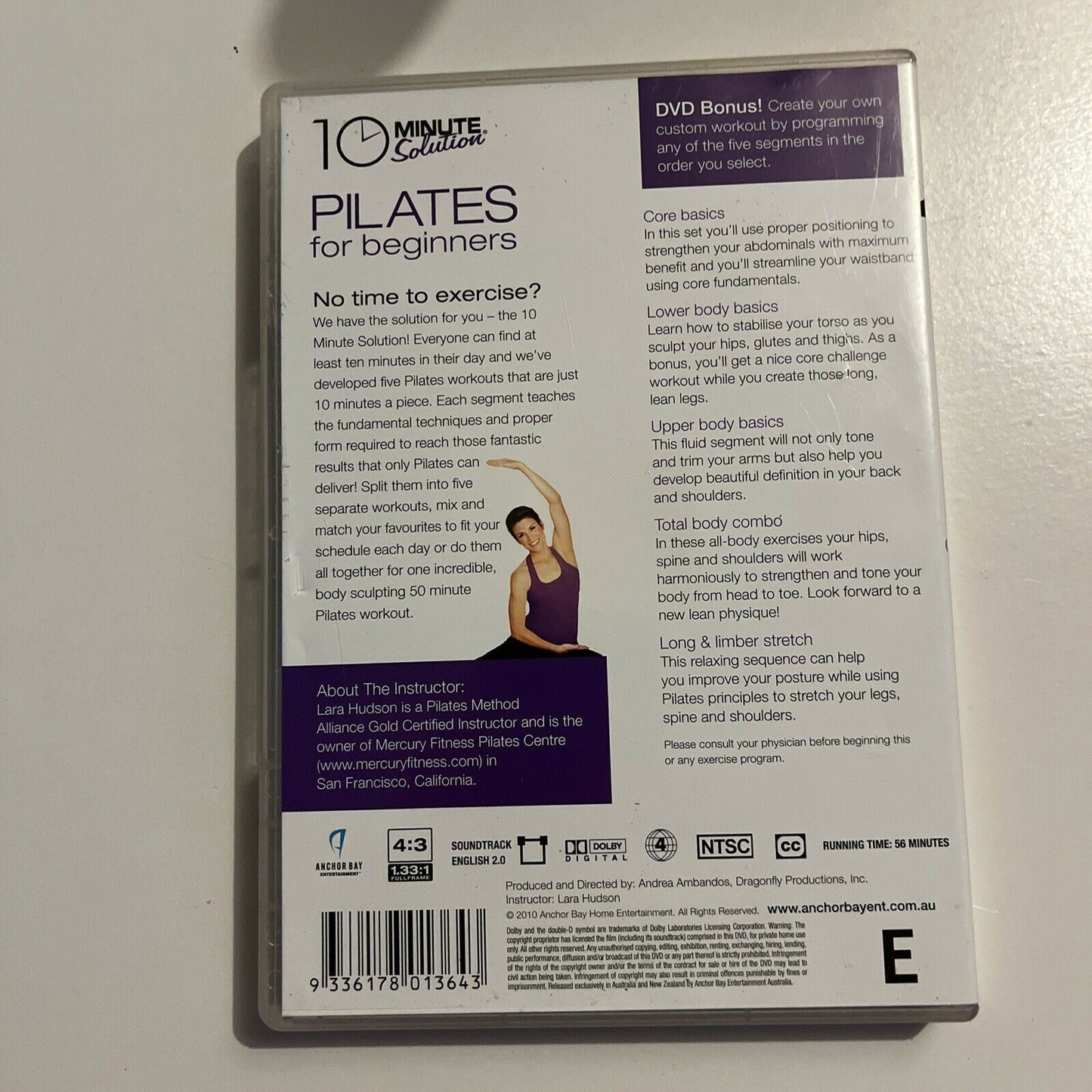 10 Minute Solution - Pilates For Beginners (DVD, 2010) Lara Hudson. Region 4