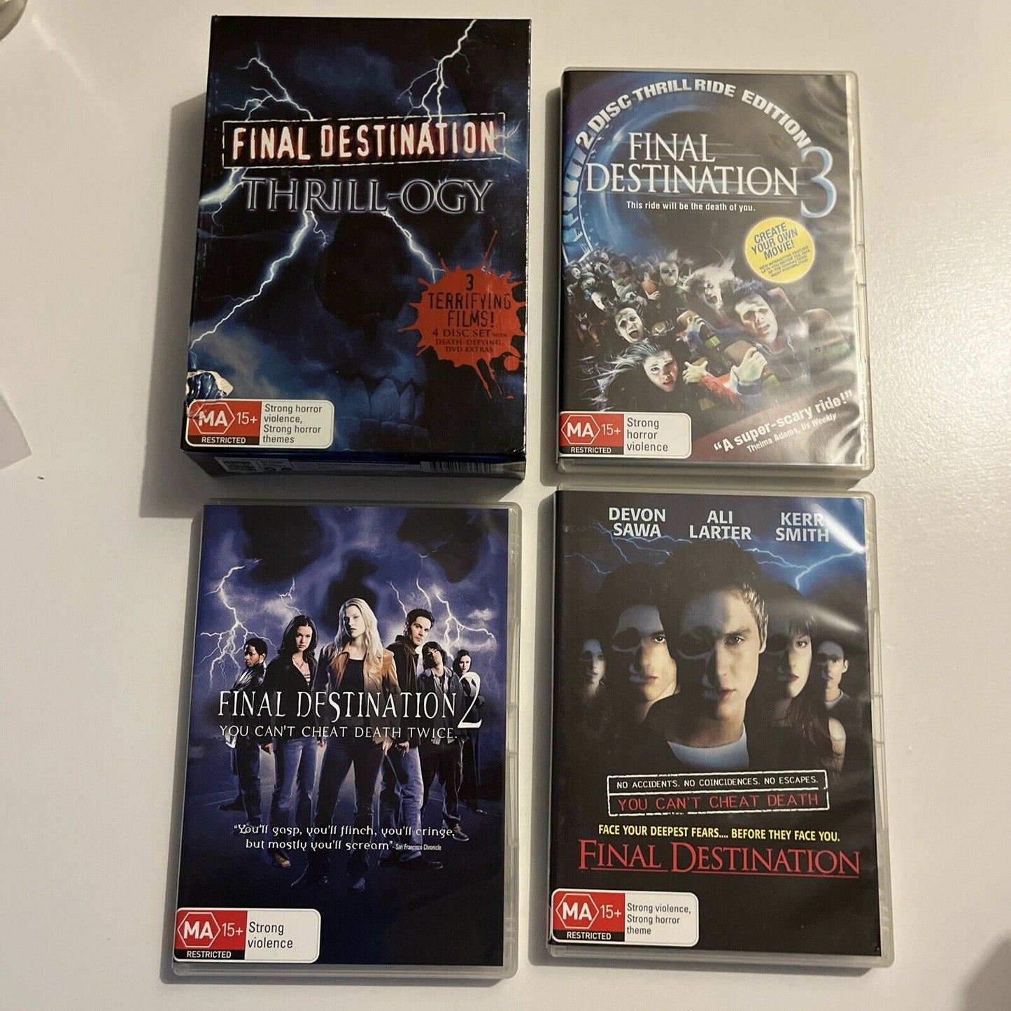 Final Destination Trilogy 1,2,3 (DVD, 2006, 4-Disc) Region 4