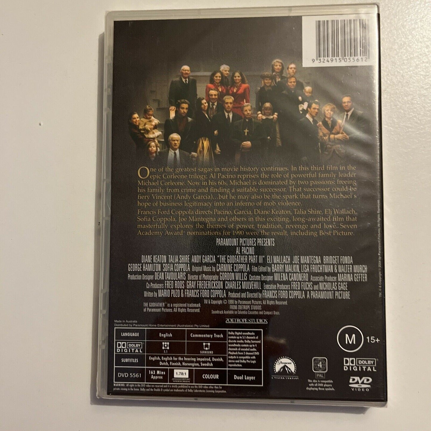 *New Sealed* The Godfather - Part III (DVD, 1990) Region 4