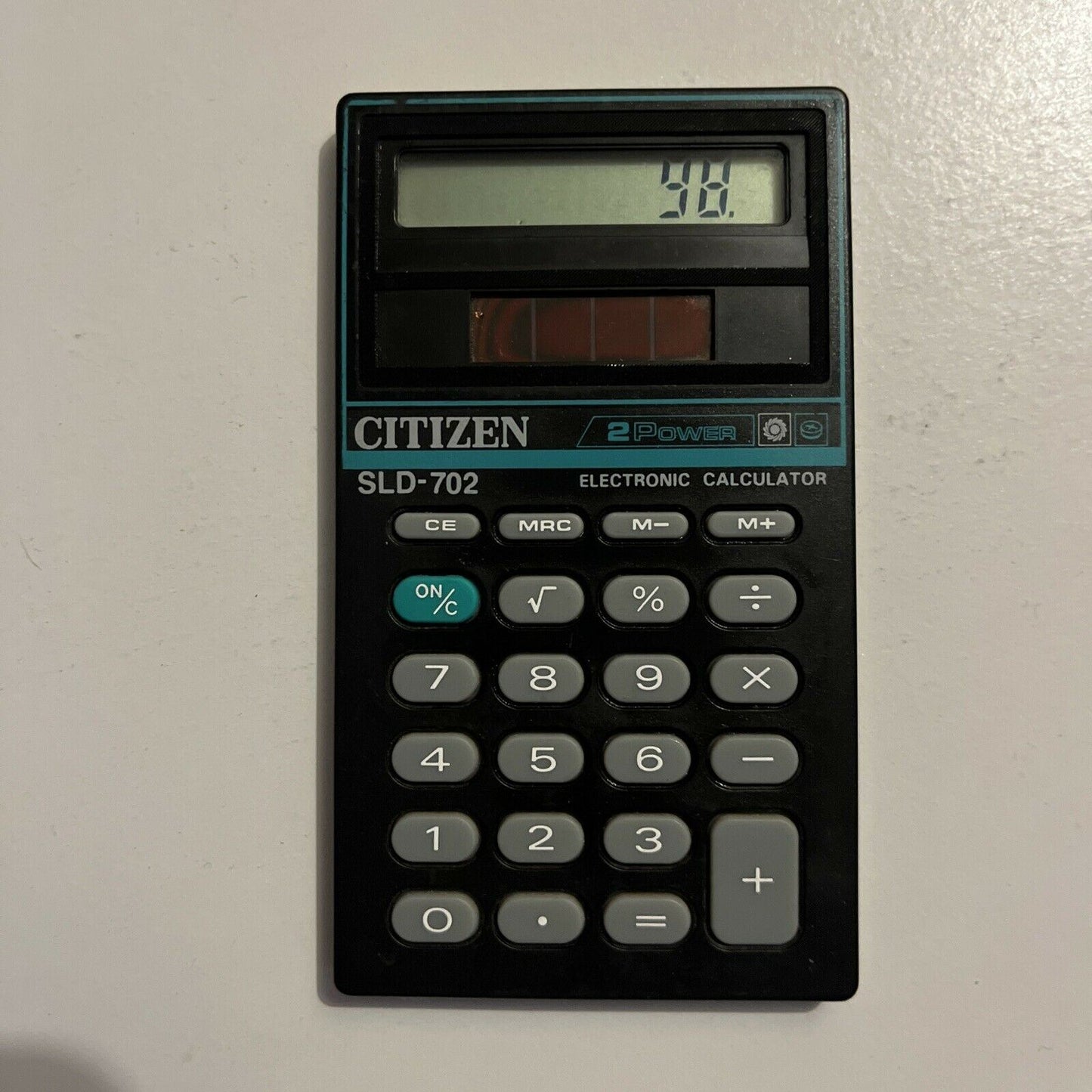 Vintage Citizen CLD-702 2 Electronic Calculator 2 Power Solar